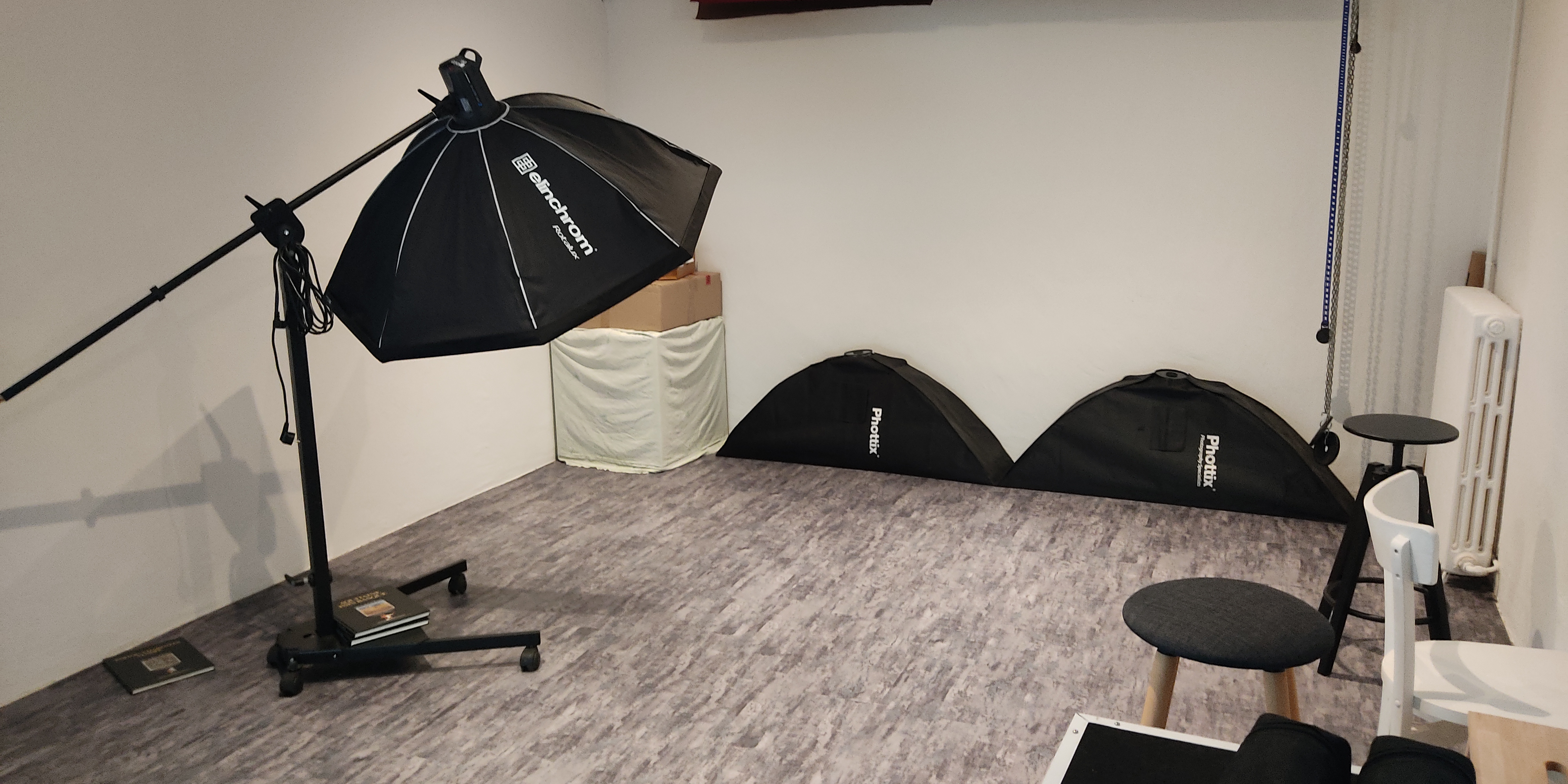 Le plateau de prise de vue du studio